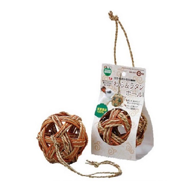 日本Marukan天然磨牙藤製牧草球|草球|小寵磨牙玩具|鼠兔玩具|鼠兔用品|翔帥寵物生活館