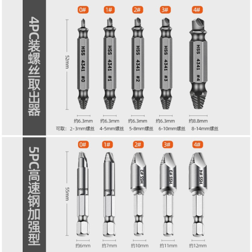 斷絲取斷頭螺絲取出器神器工具萬能取絲器專用滑絲反牙錐拆卸內絲