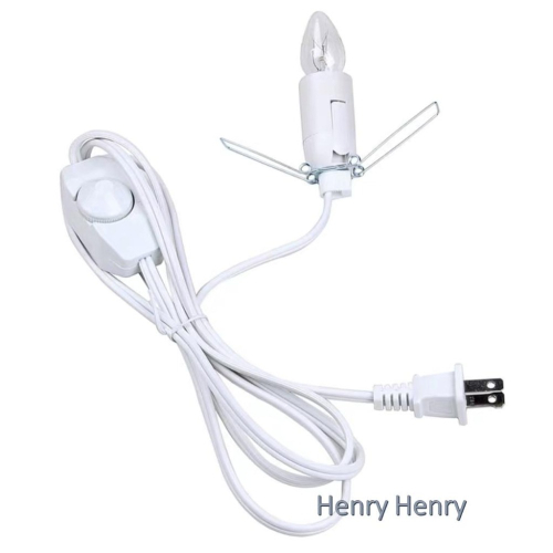?HENRY百貨?鹽燈電線 贈燈泡 可調光式/按鍵式開關燈線 小夜燈【台灣現貨】E12燈頭 鹽燈線 鹽燈電線 鹽燈線材