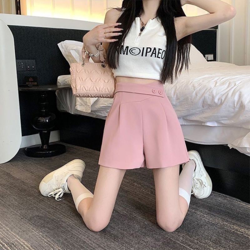 ?穿了就愛上?✔️顯瘦款挺板短褲 高腰 後拉鍊 不會透 無彈力 正常版型 百搭修身 A字短褲 西裝短褲 休閒褲