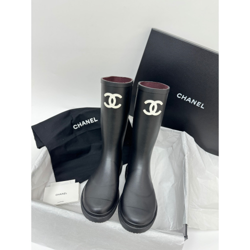 【CHANEL 香奈兒】小香Vintage 中古雨靴長靴。?頂級版本，無中縫線橡膠硫化工藝，與原版一致，環保橡膠材質