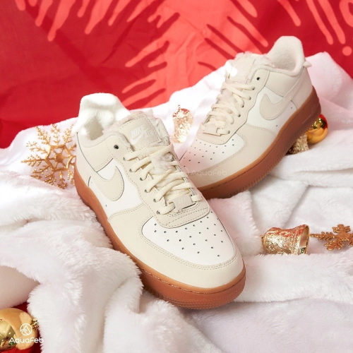 Nike Air Force 1 Low 女 焦糖牛奶 AF1 絨毛 低筒 運動 休閒 休閒鞋 FV3701-119