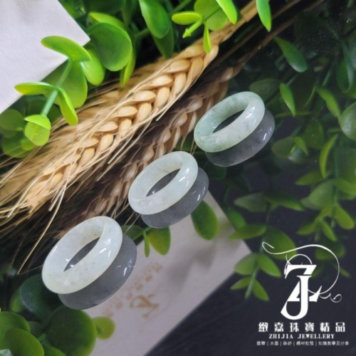 翡翠 玉戒 現貨保A 冰烏雞戒 烏雞帶綠 16.4 19.4 天然 緬甸玉 自然光 飄烏雞 戒指 直播 實拍 白冰