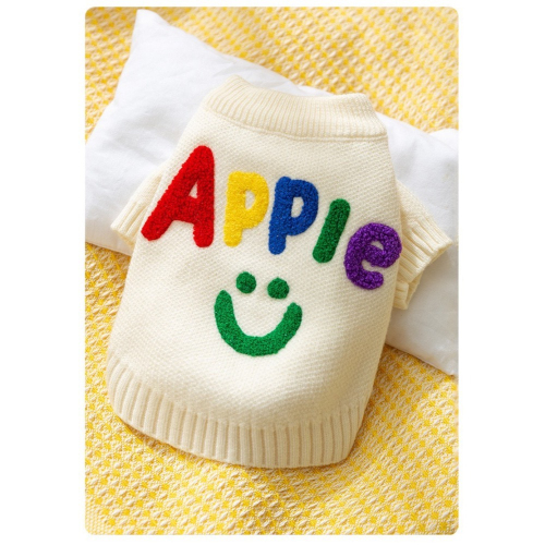 【汪喵森活】 彩色Apple 微笑毛衣 寵物毛衣 狗衣服 寵物衣服 秋冬服飾 小型犬 雪納瑞 比熊 貴賓 貓咪 博美