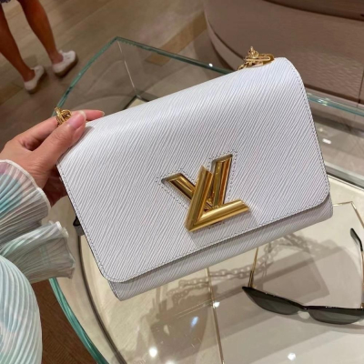二手LV路易威登女包新款TWIST系列logo水波紋鏈條包單肩包斜挎包