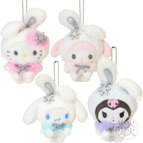 過生活IP訂購 三麗鷗 厚底拖鞋絨毛玩偶吊飾 HelloKitty 美樂蒂 大耳狗 酷洛米 11410