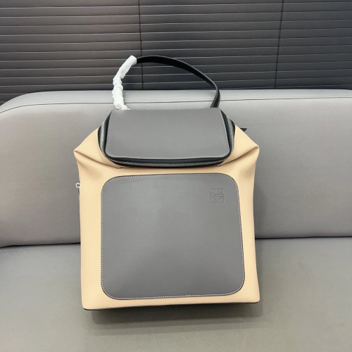 Loewe羅意威雙肩包 Goya拼色雙肩後背包 男女通用款背包 大容量書包 女生背包 休閒包 運動包 商務通勤旅行包 情