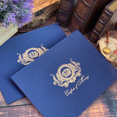 結婚書約O藍色‧皇室藍O結婚證書O婚約書O三張書約組