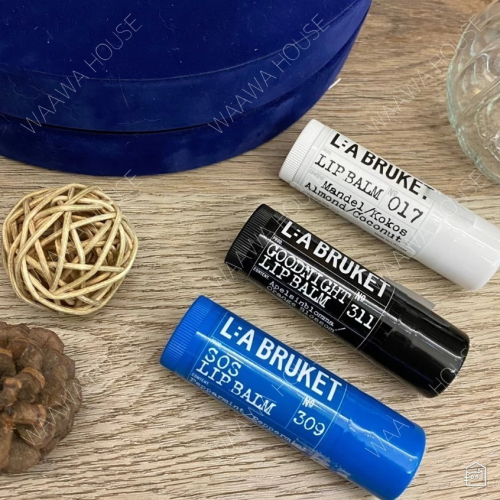【L:A BRUKET】017 椰香護唇棒 309薄荷急救護唇棒 311橙花晚安護唇棒 晚安唇膏 護唇膏 交換禮物