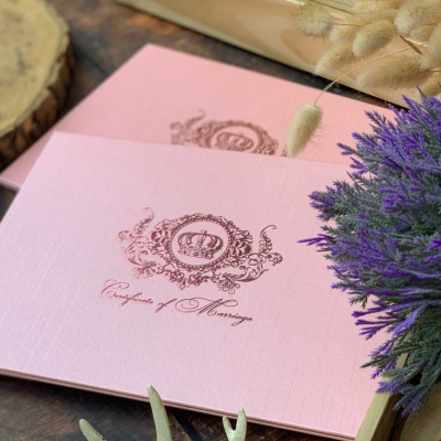 結婚書約O粉色O結婚證書O婚約書O三張書約組