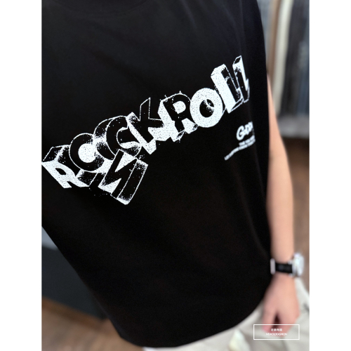 『新品上市』重磅ROCKN潑墨英字棉質背心(NOF2405S8003)-黑