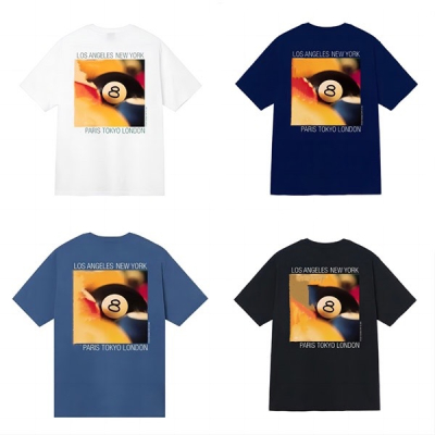 STUSSY BILLIARDS TEE 8號球 撞球 短袖 男女 情侶款 彩色 照片