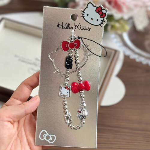 正品 HelloKitty手機鏈 手腕掛繩珠串掛飾 高級感掛鍊