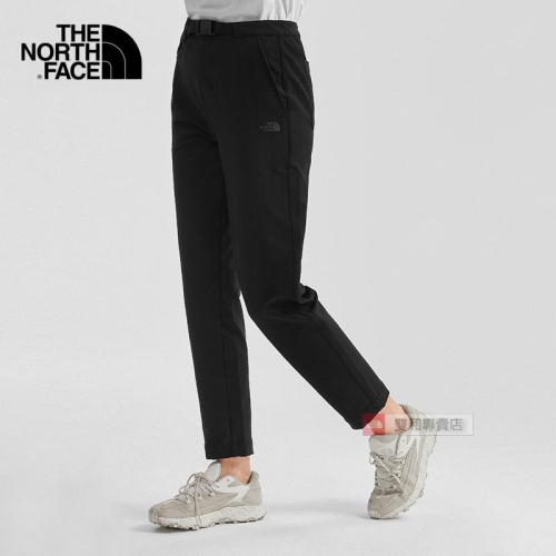 -滿3000免運-[雙和專賣店] THE NORTH FACE 女戶外休閒防潑水保暖長褲/7QSP/黑