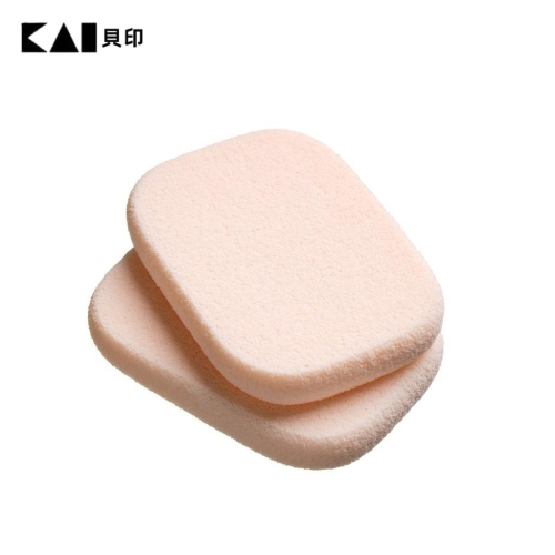 日本貝印 KAI - 白金光觸媒 粉撲 (長方/小-2入組) / 化妝海綿 KQ-3099