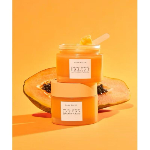 美國代購現貨GLOW RECIPE Papaya Sorbet Enzyme木瓜酵素卸妝膏雪葩潔膚乳潔面膏