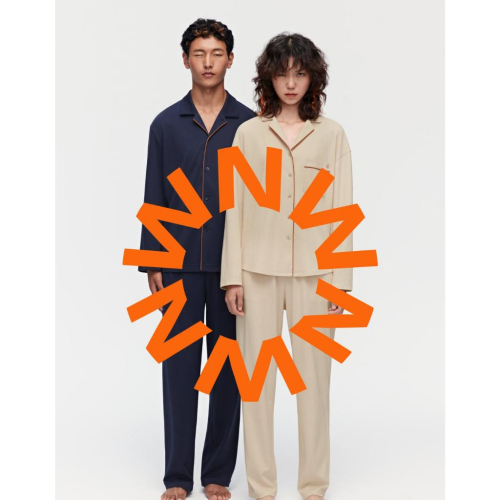 NEIWAI Orange 內外?橙線 棉質家居服套裝 情侶套裝 男女家居服套裝 男士 女士長袖睡衣 睡衣套裝