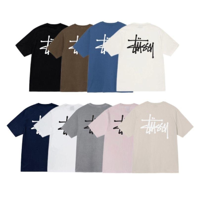 STUSSY BASIC LOGO TEE 印花款 多色 亮彩 夏天 草寫款 男女款 情侶 基本 基礎款