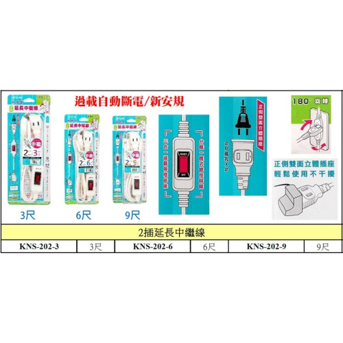 【職人の道具】KNS-202 旗艦型 2插延長中繼線