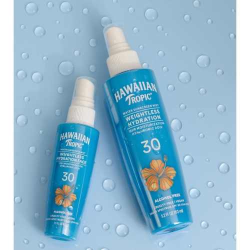 『現貨』SPF30 防曬 保溼噴霧? Hawaiian tropic 透明質酸/玻尿酸 熱帶夏威夷 防曬/助曬 曬黑