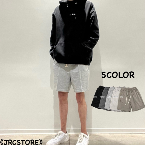 《JRCSTORE》??韓國高質感多色抽繩棉短褲 5色純棉質料 質感舒適 夏季必備 流行款式 男女通用