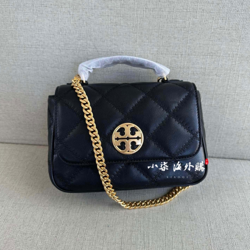 Tory Burch/湯麗柏琦 TB 方胖子 豆腐包 山羊皮 菱格女包 手提包 斜跨包