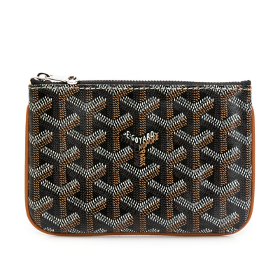 【GOYARD 高雅德】 GOYARD 老花零錢包 (棕邊) __DVSHOP 保證正貨 台灣現貨不用等