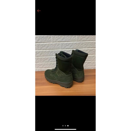 臺灣製造?? 國軍 彈力運動型 麂皮靴 軍靴 戰鬥靴 軍綠色皮麂鞋 軍靴 戰術靴 拉鍊盤 綁帶 輕量