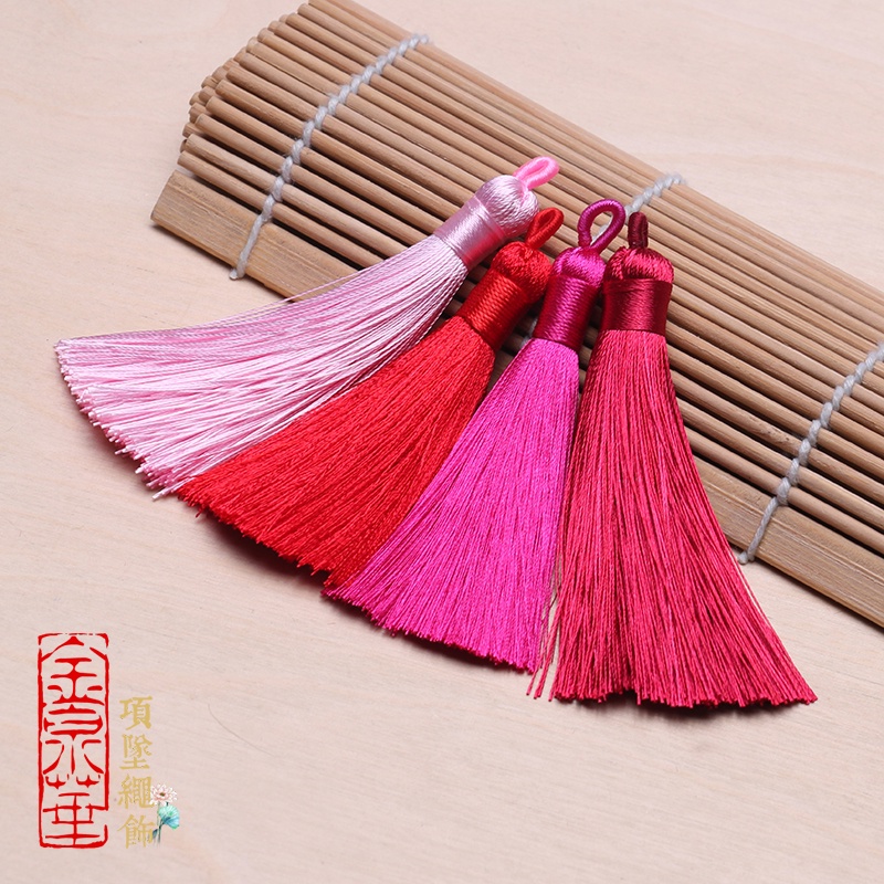 金泉華ORA冰絲股線8cm流蘇純色半成品吊墜飾品DIY