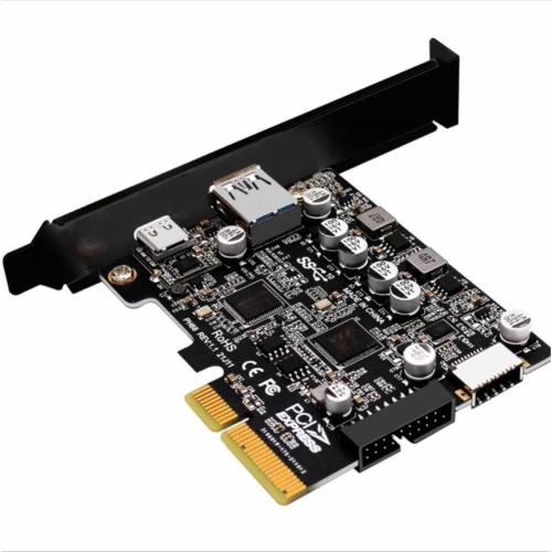 PH86 USB3.2 GEN2 10G PCIEX4 擴充卡(TYPE-E/TYPE-A/TYPE-C/19PIN)