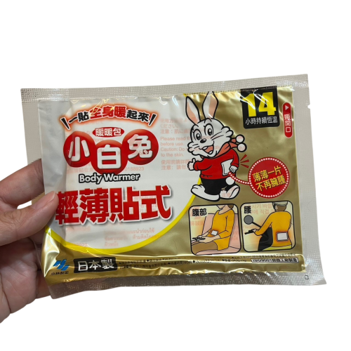 ❮全新❯ 日本 Body Warmer 小白兔 竹炭 握式 暖暖包 輕薄貼式 暖暖包 冰島旅行 歐洲旅行 日本滑雪