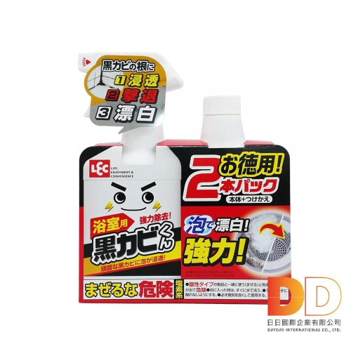日本 LEC 激落君 黑霉君 浴室專用 免刷洗 淋浴門膠條 除霉 防霉 漂白 清潔劑 400ml噴霧瓶+400ml補充瓶