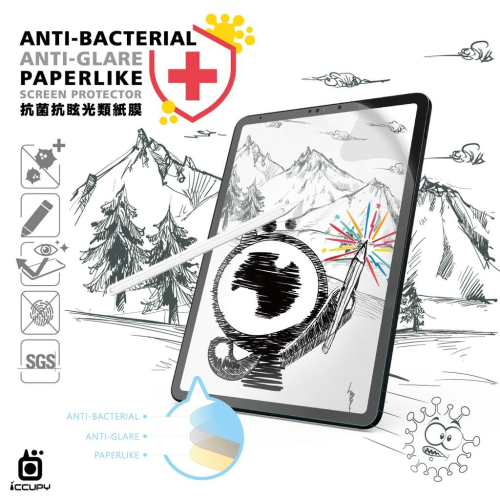 【現貨】低眩光/繪圖必備日本進口抗菌抗眩光類紙膜/2020進化版