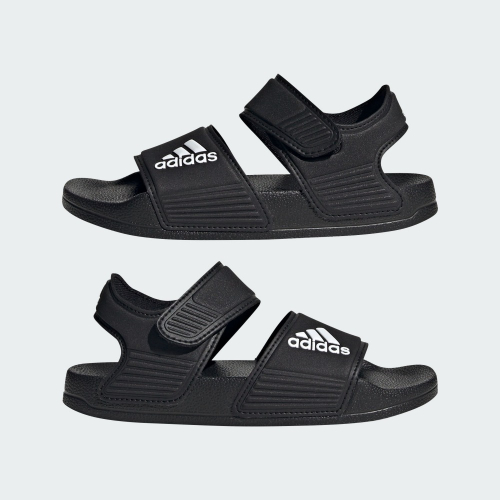童鞋 adidas ADILETTE 運動涼鞋 黑 - GW0344