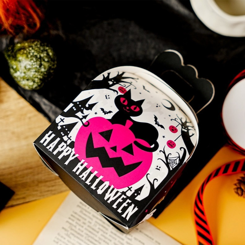 ◎3入◎萬聖節南瓜黑貓系列手提盒/happy halloween包裝禮品盒/巧克力糖果禮品盒/烘焙餅乾包裝盒
