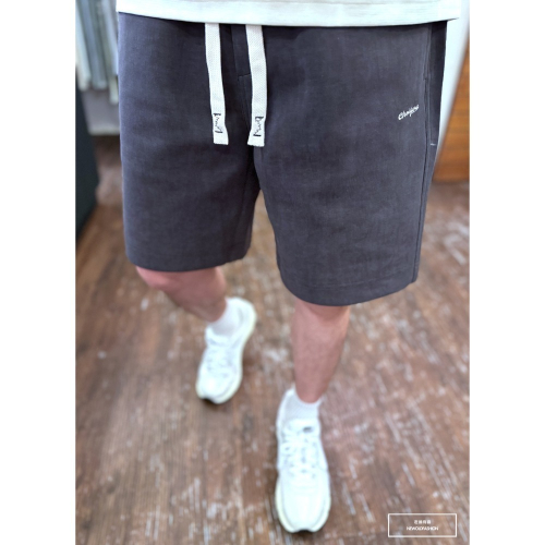 『新品上市』重磅Choii刺繡水洗棉質短褲(NOF2404N6015)-深灰
