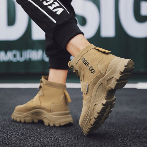 馬丁靴男鞋秋季新款韓版潮流冬季潮鞋男士休閑百搭高幫工裝靴