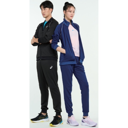乒冠體育? ASICS 亞瑟士 (丈青色)針織套裝 外套2033B840-400 & 長褲 2033B839-400