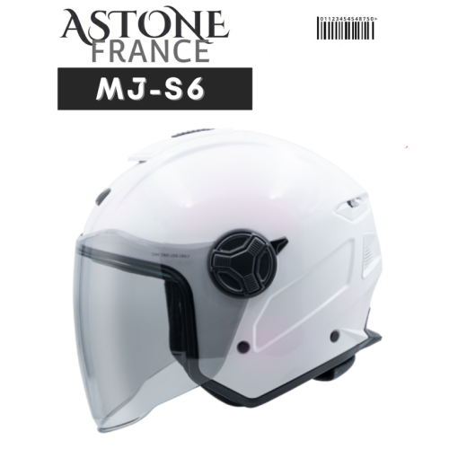 ASTONE MJ-S6 內墨片 首頂通過歐規認證 3/4 罩安全帽