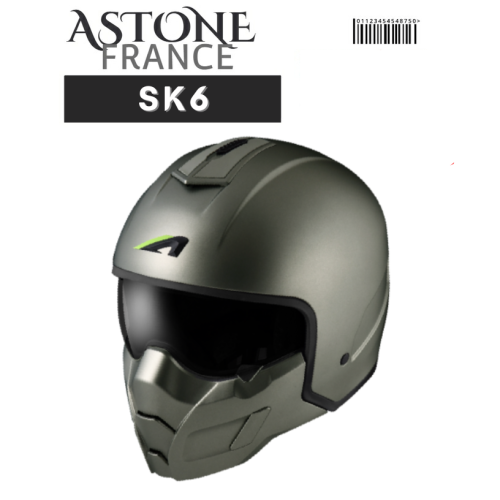ASTONE SK6 素色 可拆式下巴面甲 ECE22.06認證 複合式安全帽