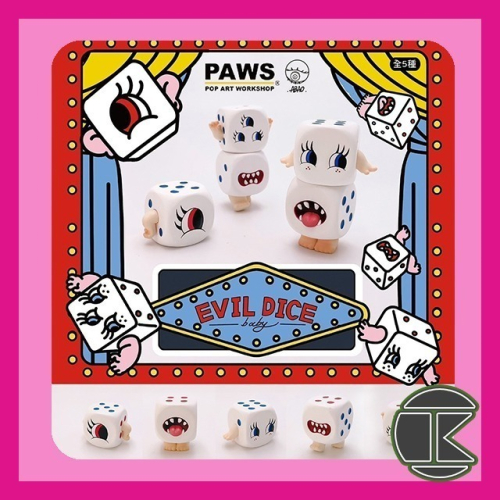 【愛蛋客】現貨 Jinart PAWS abaoabaoabao 小怪獸 小骰子啃啃 骰子 公仔 玩具 全5種