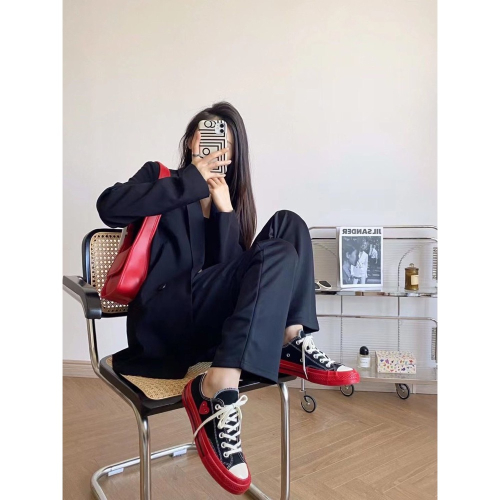Converse x 川久保鈴PLAY 帆布鞋 休閒鞋 高低幫，日本代購 CDG x 1970s 愛心 新款 男女款 百