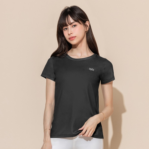 【WIWI】素面防曬排汗短版涼感衣(經典黑 女S-3XL)