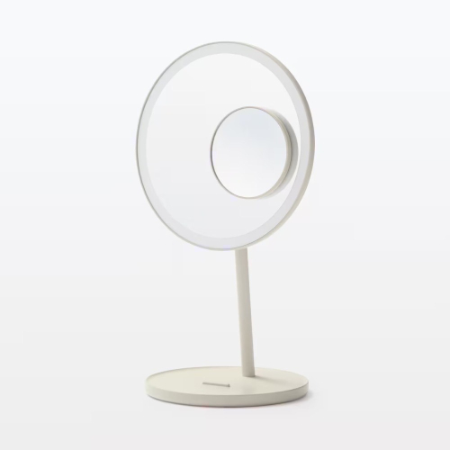 【JiBo吉寶日本代購】預購 日本MUJI 無印良品 鏡子 LED化妝鏡 無線