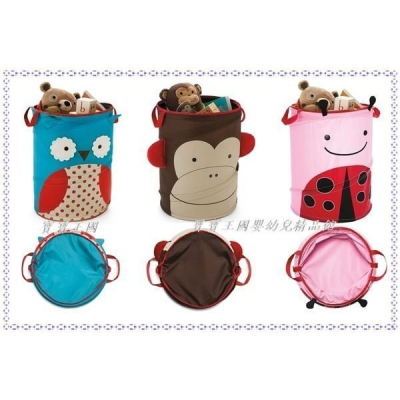 【寶寶王國】 美國品牌 ㊣SKIP HOP可愛動物園玩具收納籃 瓢蟲