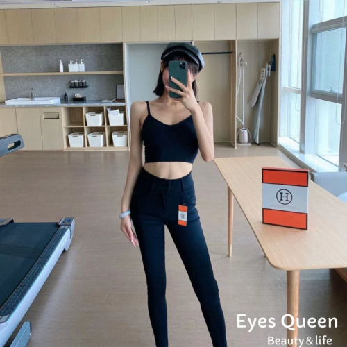 [Eyes Queen] 現貨 韓版超彈力魔術褲 顯瘦高彈力黑褲 小腳褲 超彈力九分褲 彈力小黑褲 黑褲 牛仔黑褲