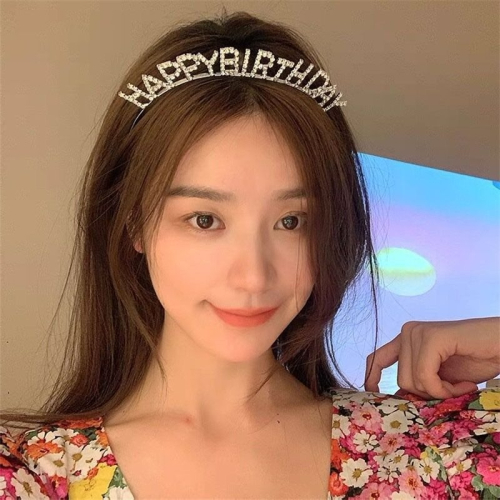 【台灣現貨】生日派對造型髮箍 生日水鑽髮箍 happy birthday生日快樂 生日慶生 生日布置 壽星造型金屬髮箍