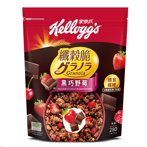 家樂氏纖穀脆 黑巧野莓280g