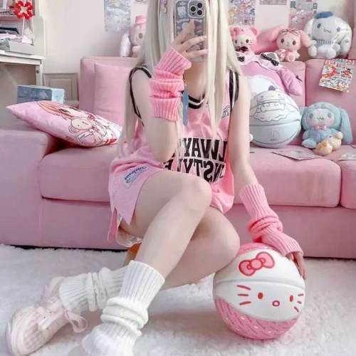 正品 JRs小花美樂蒂 kitty籃球?室内外通用 PU 7號球 官方