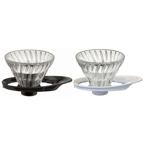~*平安喜樂 *~日本 HARIO V60 旋風玻璃濾杯 VDGR-01 VDGR-02 黑色 白色